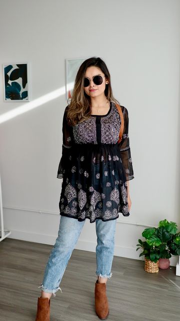 JASHAN'S CHOICE Chikankari Short Gown