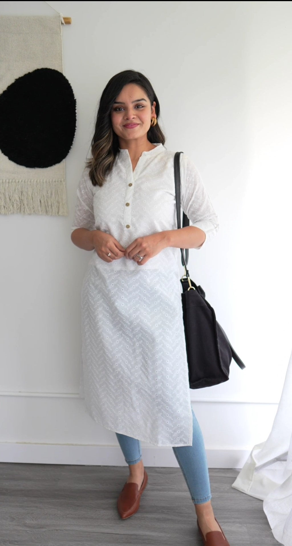 TIMELESS WHITE COTTON KURTA