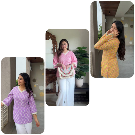 COMBO OF 3 KURTIS (Lph) @999