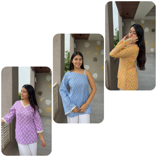 COMBO OF 3 KURTIS (Lsh) @999